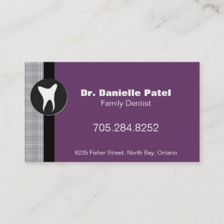 Cartão de visita do dentista da família - silhueta