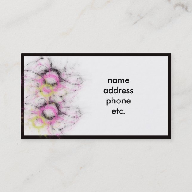 cartão de visita do desenhista (Frente)