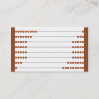 Cartão de visita do design do ábaco