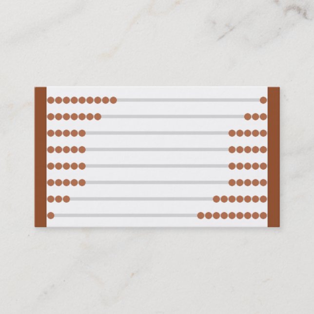 Cartão de visita do design do ábaco (Frente)