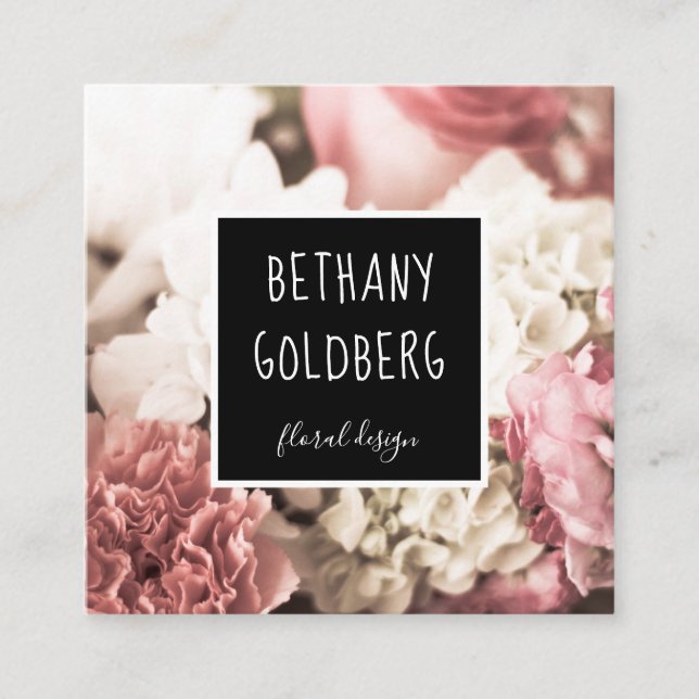 Cartão de visita do design do evento do florista (Frente)