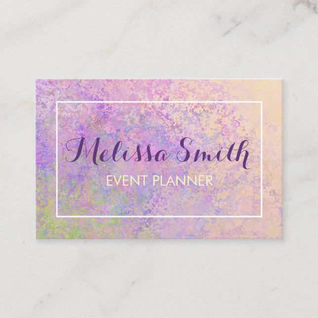 Cartão de visita do design do fundo de Colorfull (Frente)