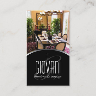 Cartão de visita do designer de interiores