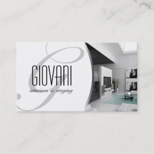 Cartão de visita do designer de interiores