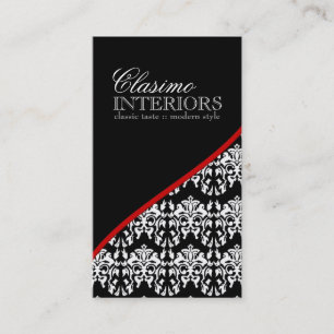 Cartão de visita do designer de interiores