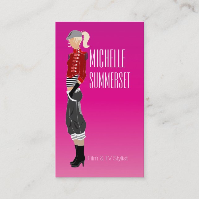 Cartão de visita do Designer de Moda (Frente)