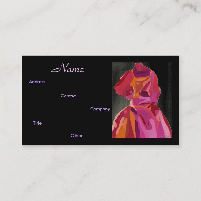 Cartão de visita do Designer de Moda Autumn II (Frente)