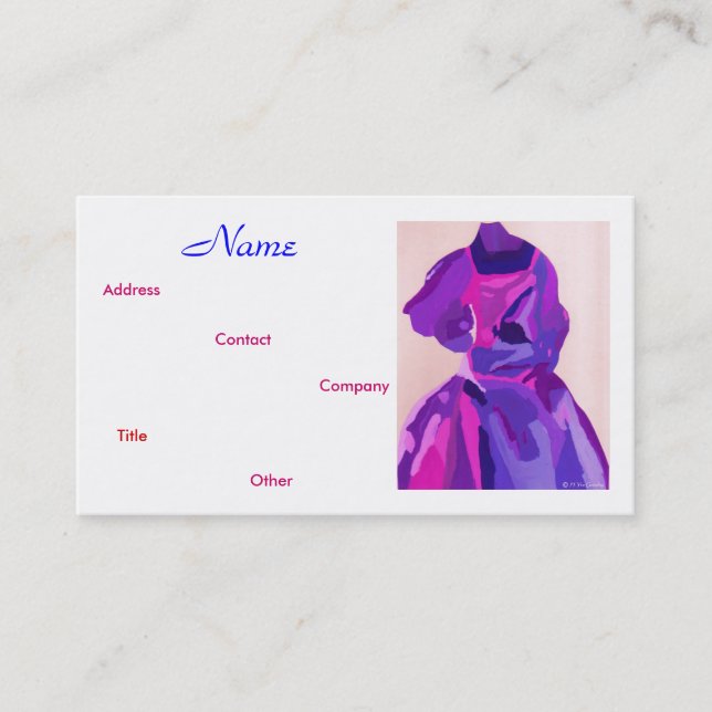 Cartão de visita do Designer de Moda II (Frente)