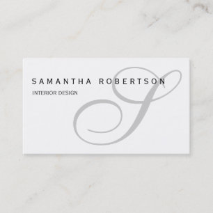 Cartão de visita do Designer do Interior Branco do