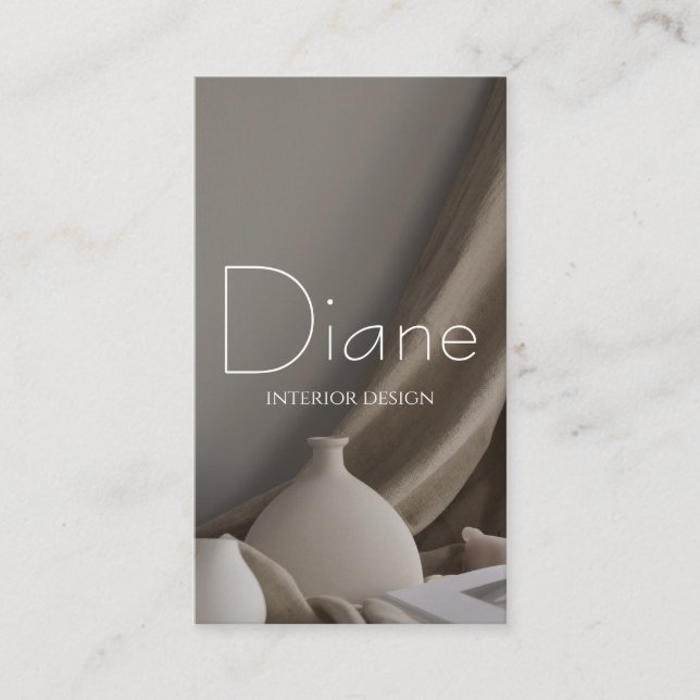 Cartão de visita do Designer Interior (Frente)