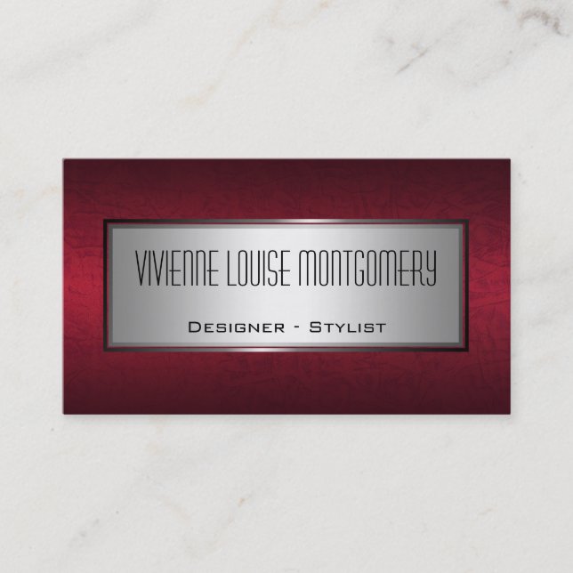 Cartão de visita do Designer Profissional de Couro (Frente)