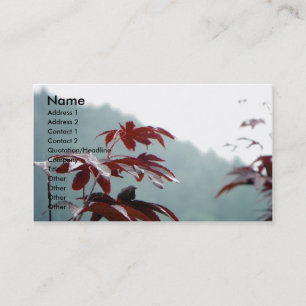 Cartão de visita do diálogo do outono