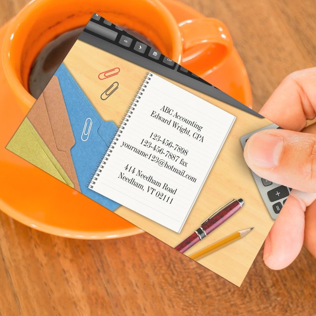 Cartão de visita do Diretório de Trabalho de Conta (Criador carregado)