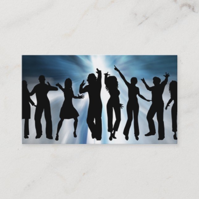 Cartão de visita do disco-jóquei (Frente)