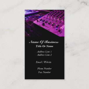 Cartão de visita do disco-jóquei