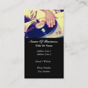 Cartão de visita do disco-jóquei