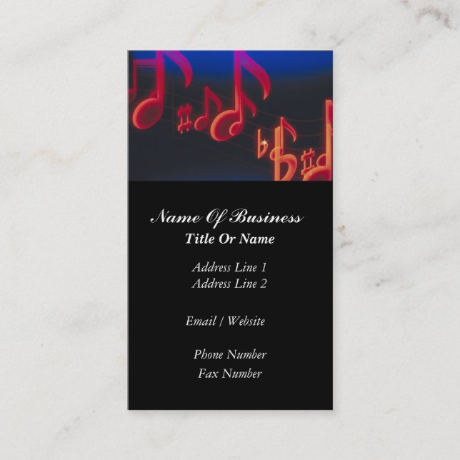 Cartão de visita do disco-jóquei (Frente)