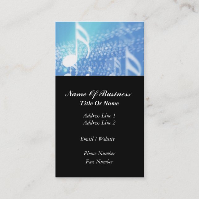 Cartão de visita do disco-jóquei (Frente)