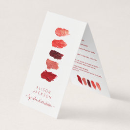 Cartão de visita do distribuidor de lábios amostra