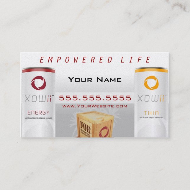 Cartão de visita do distribuidor de Xowii (Frente)