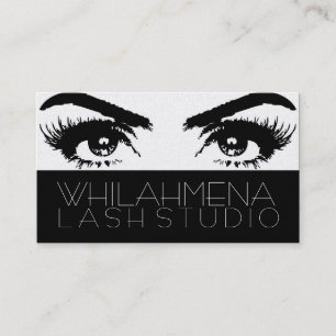 Cartão de visita do Dourado Eyelash Extensions St