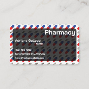cartão de visita do drugstore (editável)