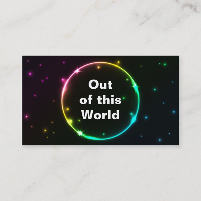 Cartão de visita do efeito da luz do círculo (Frente)