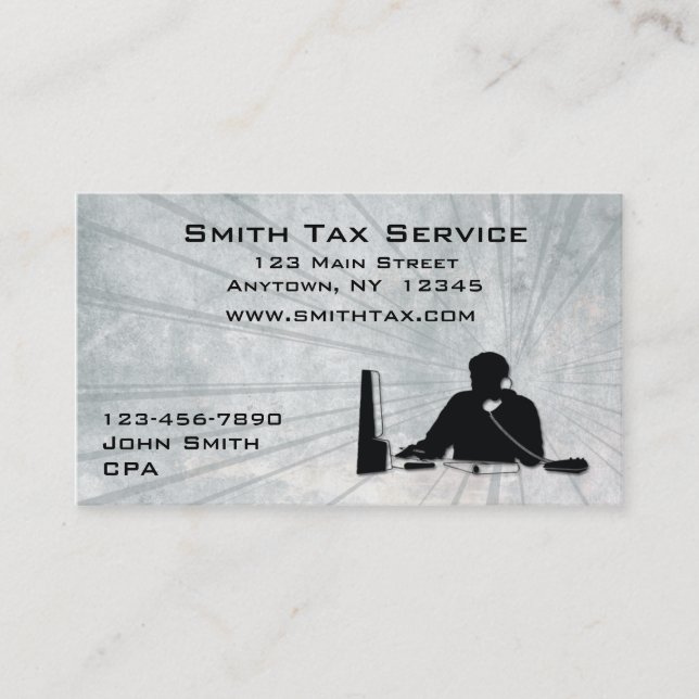 Cartão de visita do escritório do homem (Frente)