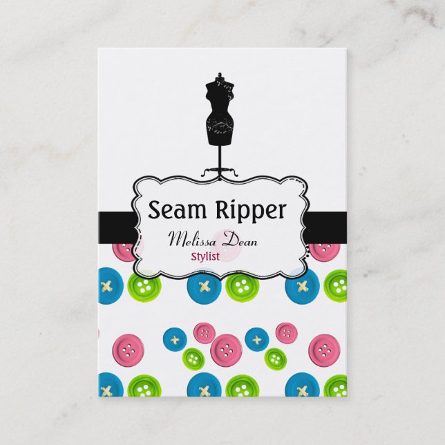 Cartão de visita do estilista da forma (Frente)