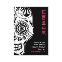 Cartão de visita do estúdio da arte do tatuagem