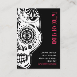 Cartão de visita do estúdio da arte do tatuagem