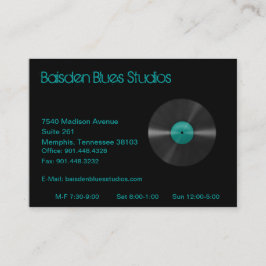 Cartão de visita do estúdio dos azuis de Baisden