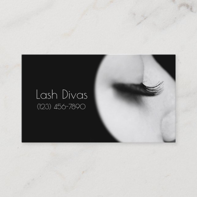Cartão de visita do Eyelash Extensions Studio (Frente)