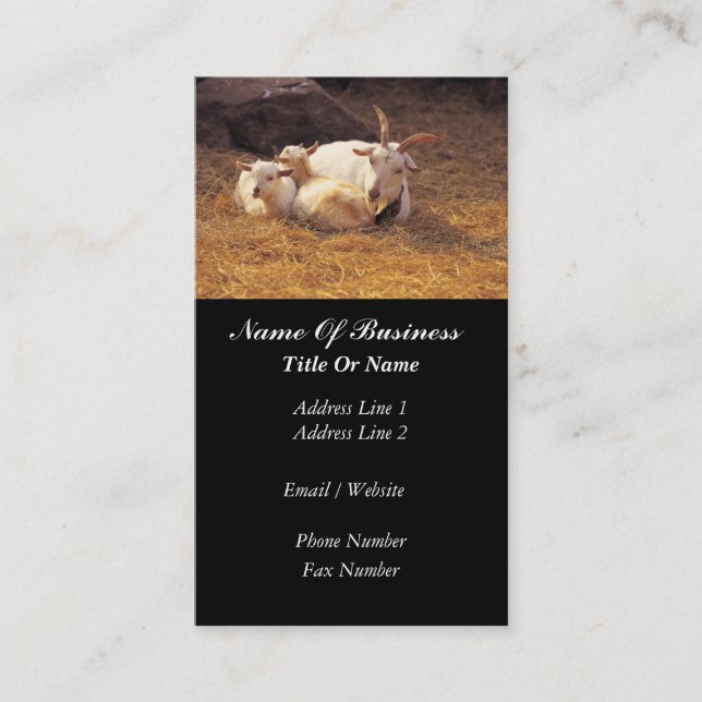 Cartão de visita do fazendeiro da cabra (Frente)