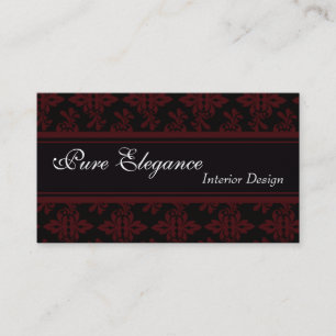 Cartão de visita do Filigree do Damask do Designer