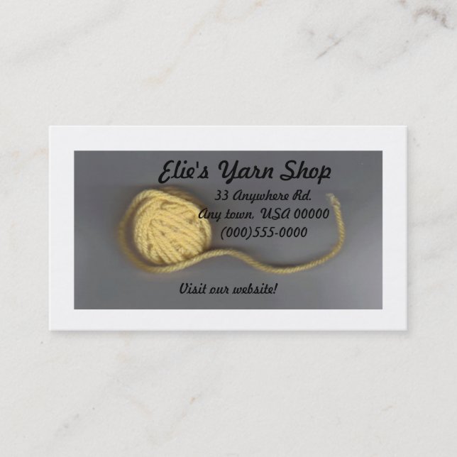 Cartão de visita do "fio" (Frente)