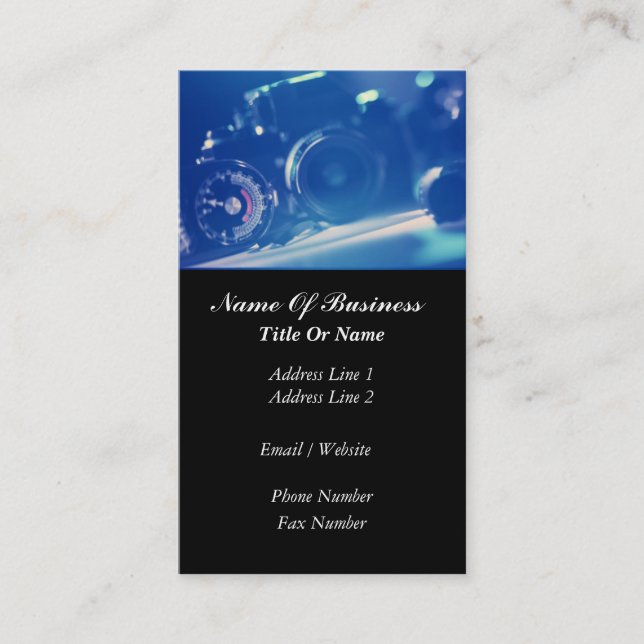 Cartão de visita do fotógrafo (Frente)