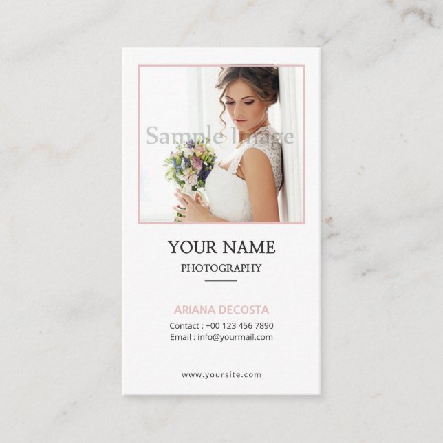 Cartão de visita do fotógrafo (Frente)