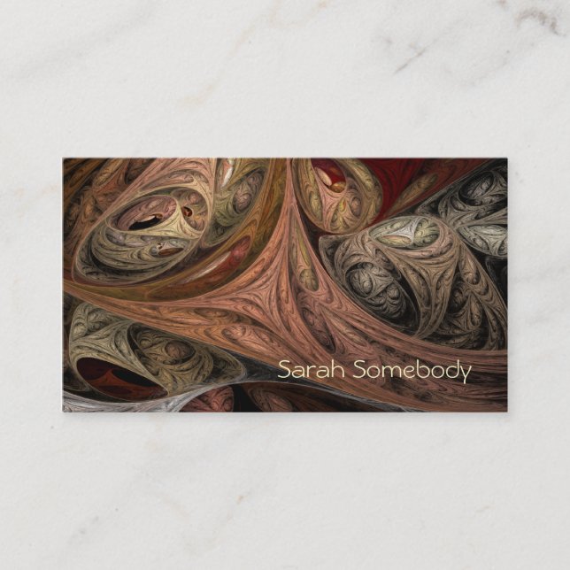 Cartão de visita do Fractal da torção da (Frente)