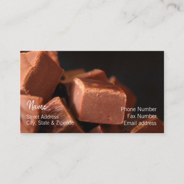 Cartão de visita do Fudge (Frente)