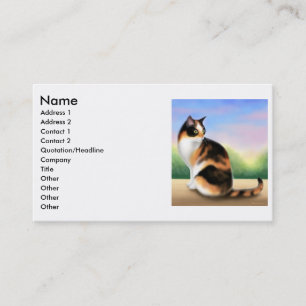 Cartão de visita do gato de chita