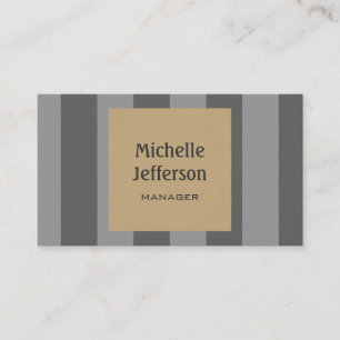 Cartão de visita do Gerenciador de Padrões Beige d