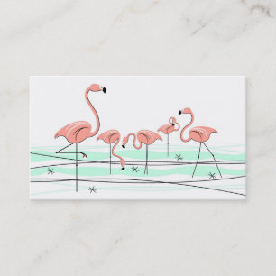Cartão de visita do grupo dos flamingos