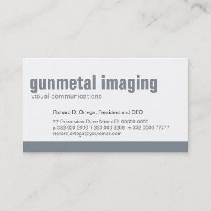 Cartão de visita do Gunmetal do painel da linha d