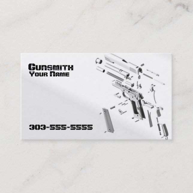 Cartão de visita do Gunsmith (Frente)