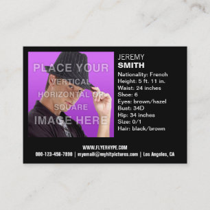 Cartão de visita do Headshot do fulgor da noite d