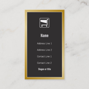 Cartão de visita do ícone do carrinho de compras