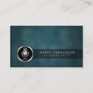 Cartão de visita do Ícone do Microfone do Artista 