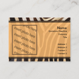 cartão de visita do impressão da zebra