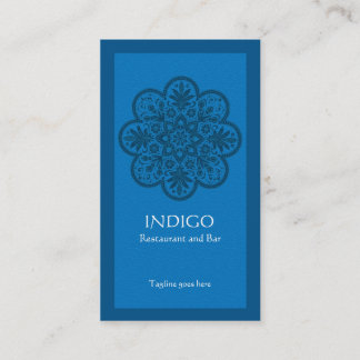 Cartão de visita do Indigo Ornament